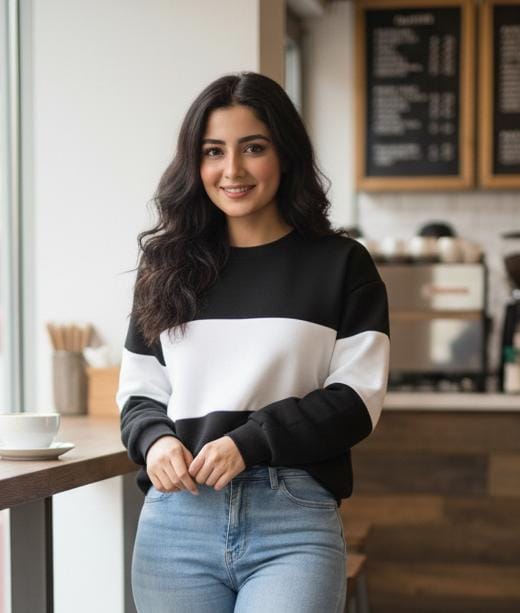 Zebra Black & White Sweatshirt