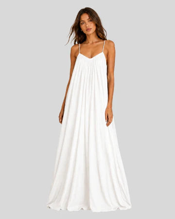 Back Flow Night Suit - White