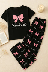 BLACK BOWKNOT Butterfly NIGHTWEAR