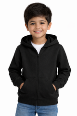Kid Zipper Hoodie – Black