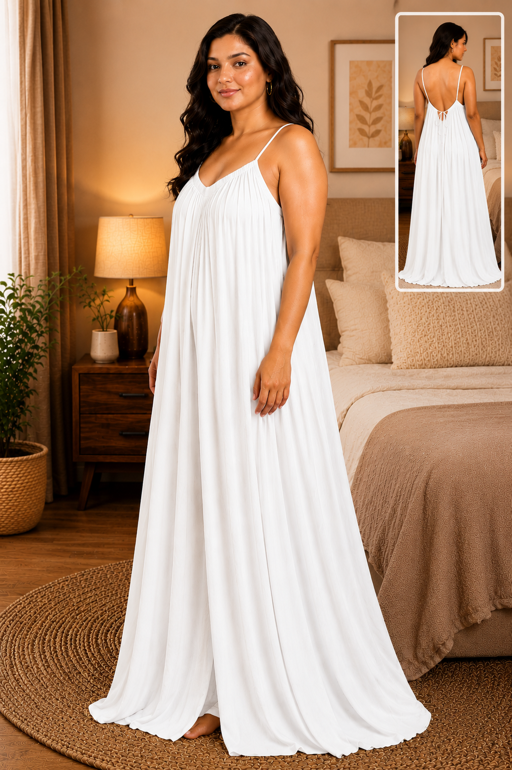 White Flowy Maxi Dress