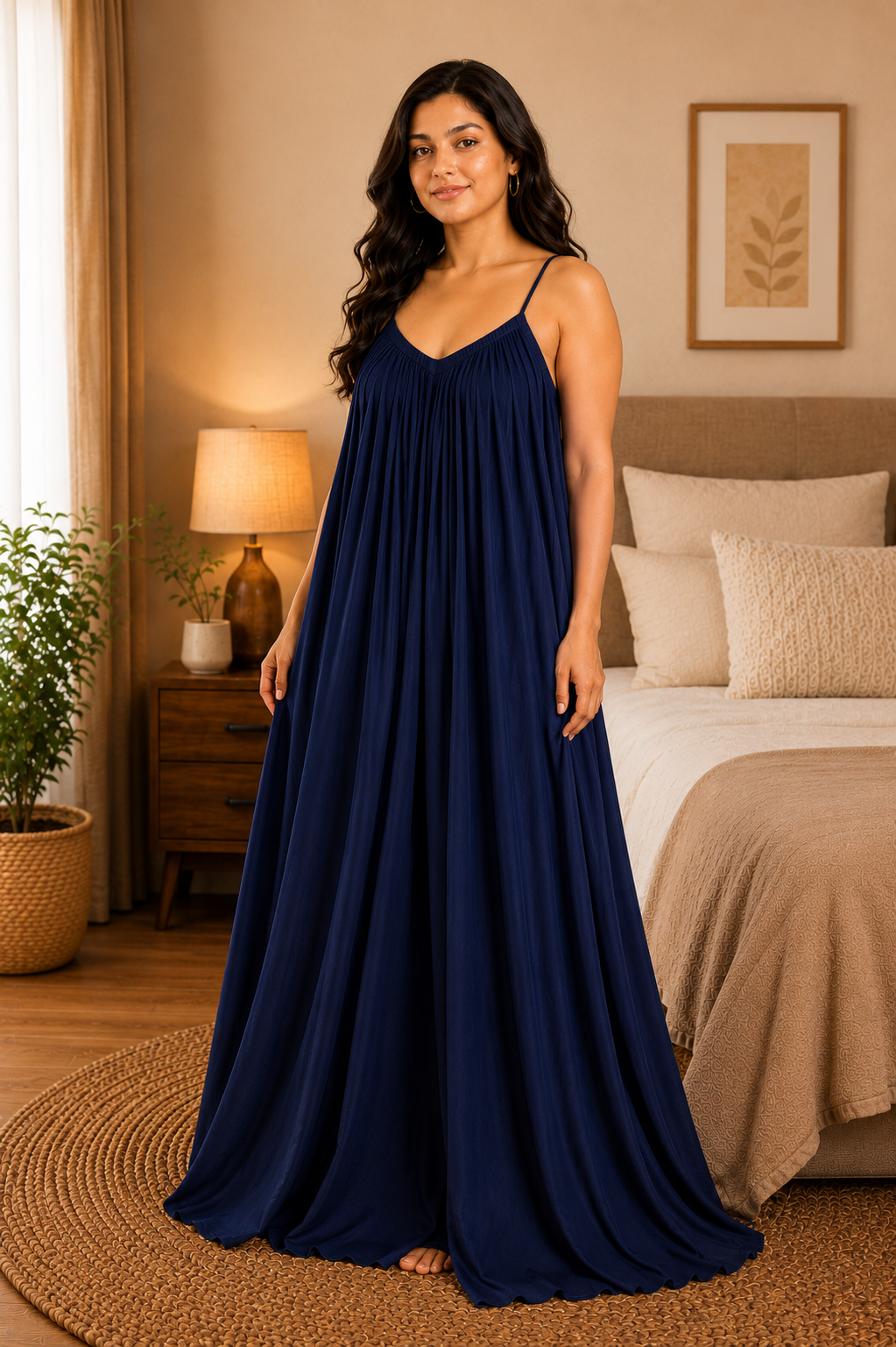 Blue Flowy Maxi Dress