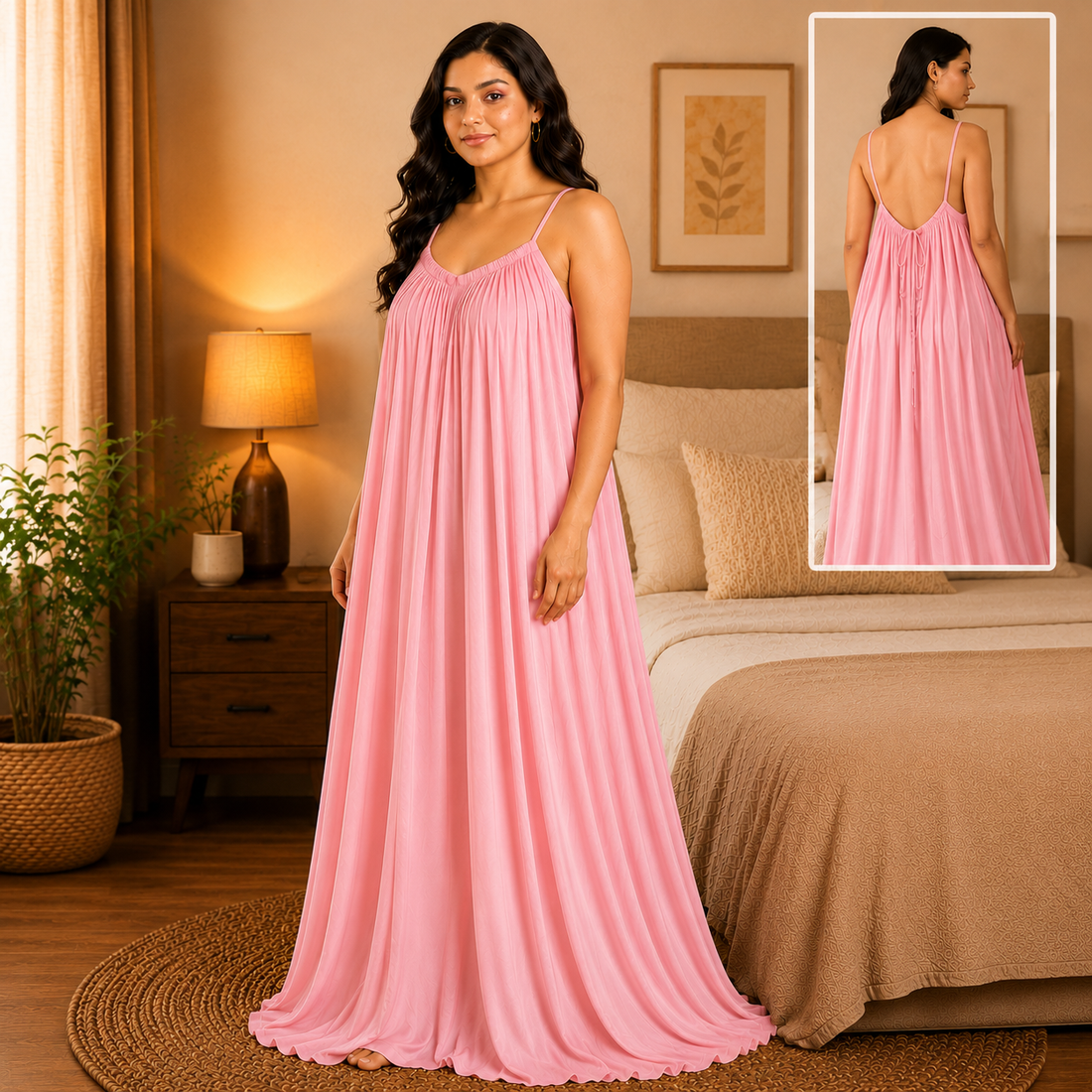 Pink Flowy Maxi Dress