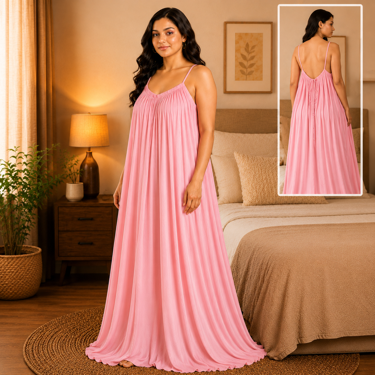 Pink Flowy Maxi Dress