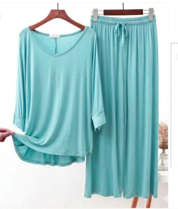 Mint Green V-Neck Women Nightwear