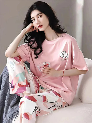 Long Leaf Printed Nightwear