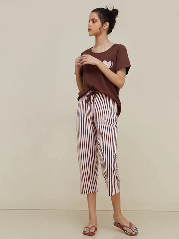 Heart and Butterfly Printed Nightwear