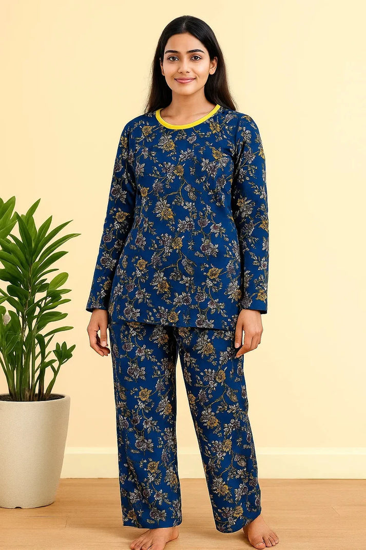 BLUE FLORAL - FULL SLEEVES