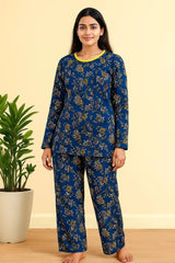 BLUE FLORAL - FULL SLEEVES