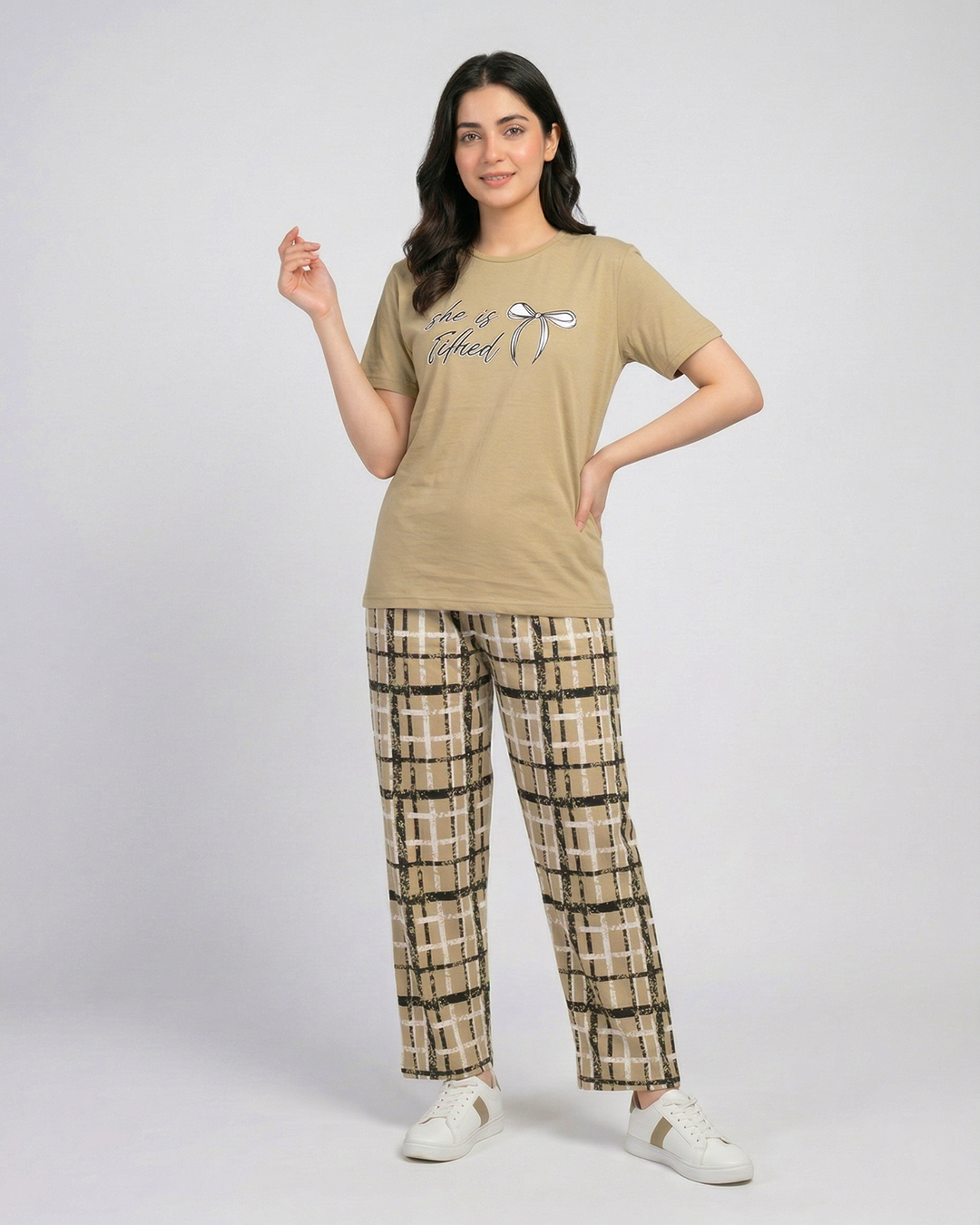 She is Cothed Printed Nightwear