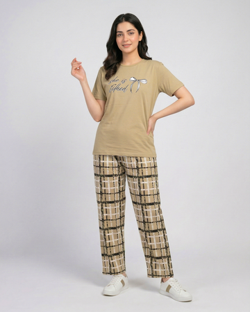 She is Cothed Printed Nightwear