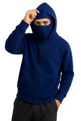 Navy Blue Ninja Zipper Hoodie