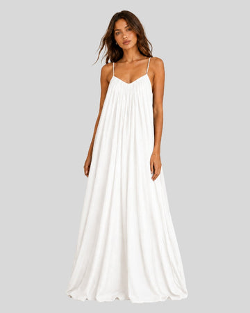 White Flowy Maxi Dress