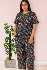 VELVET GARDEN BLACK FLORAL NIGHTWEAR