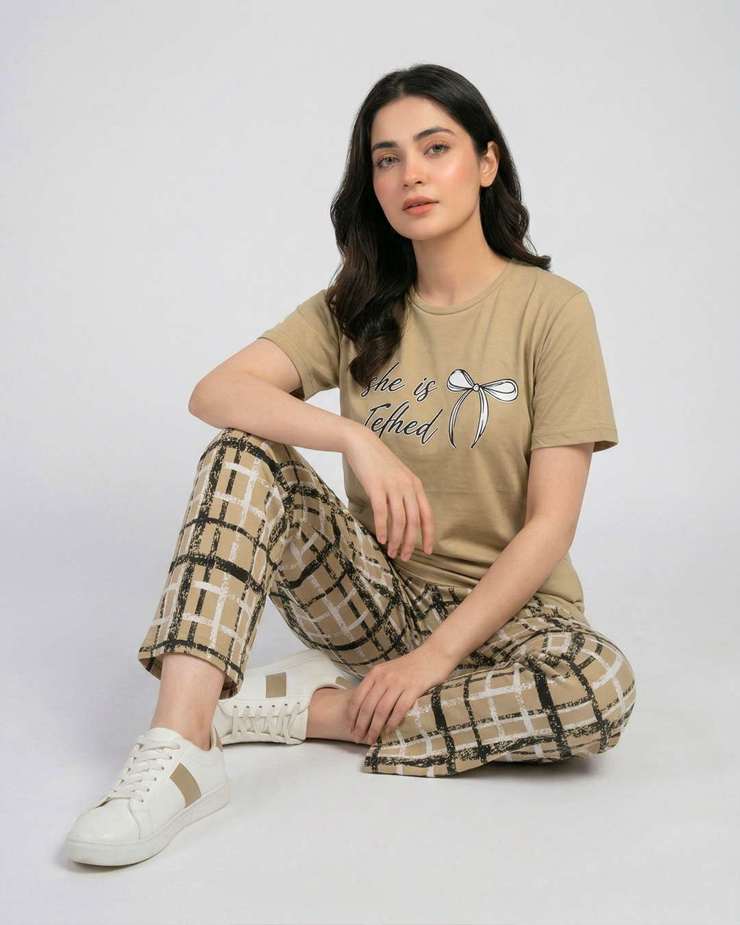 She is Cothed Printed Nightwear