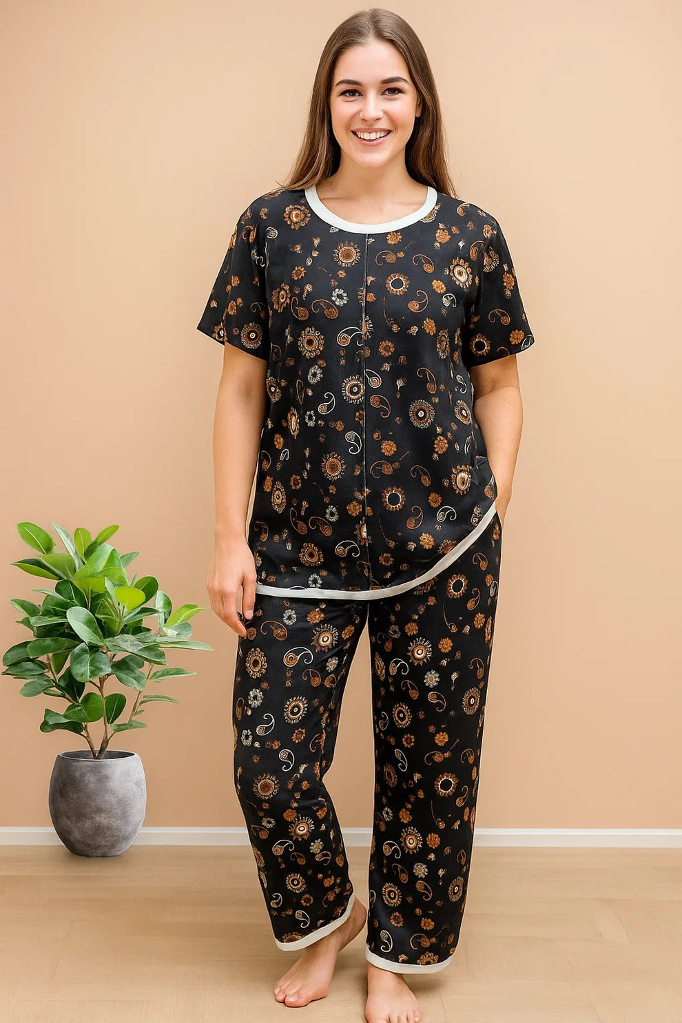 BLACK EMBER FLORAL NIGHTWEAR