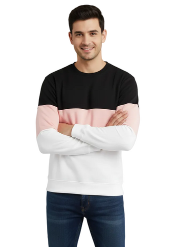 Black Pink and White Block Unisex Sweatshirt