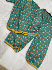 SEA GREEN FLORAL NIGHTWEAR