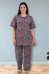 GRAY MULTI FLORAL NIGHTWEAR