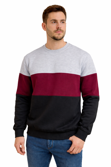 Urban Burgundy Block Sweatshirt
