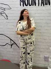 WHITE LOVE PRINTED SHIRT & TROUSER