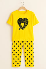 YELLOW PUZZLE HEART