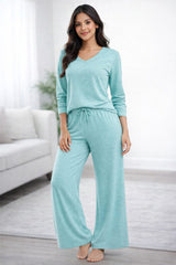MINT GREEN V-NECK WOMEN NIGHTWEAR