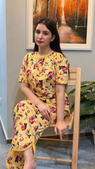 GOLDEN BLOOM FLORAL NIGHTWEAR