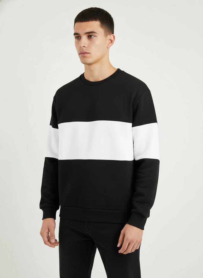 Zebra Panel Sweatshirt for Men & Women