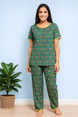 SEA GREEN FLORAL NIGHTWEAR