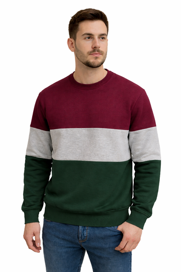 Urban Maroon Block Sweatshirt