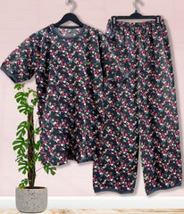 VELVET GARDEN BLACK FLORAL NIGHTWEAR