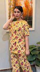 GOLDEN BLOOM FLORAL NIGHTWEAR